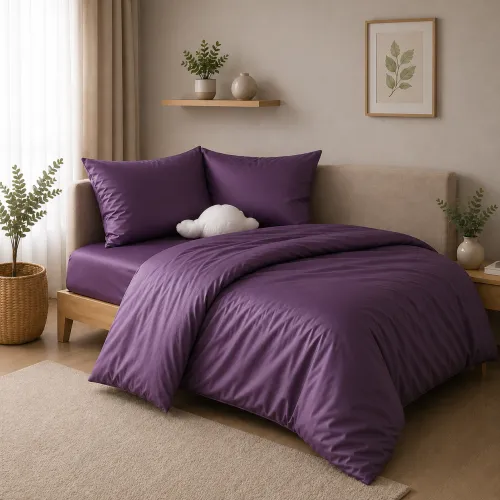 Комплект постельного белья Сатин JUNIOR Satin Light Pro 10-012 Violet - 1