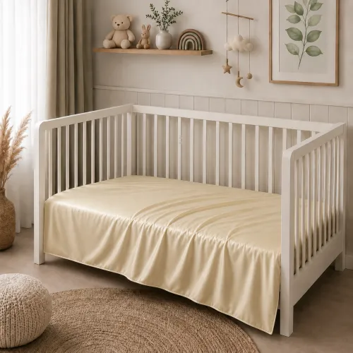 Комплект постельного белья Сатин BABY Satin Light Pro 10-014 Soft yellow - 5