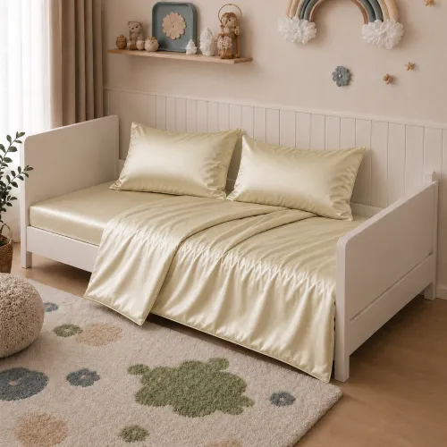 Комплект постельного белья Сатин LITTLE KIDS Satin Light Pro 10-014 Soft yellow - 1