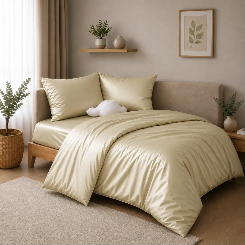 Комплект постільної білизни Сатин JUNIOR Satin Light Pro 10-014 Soft yellow
