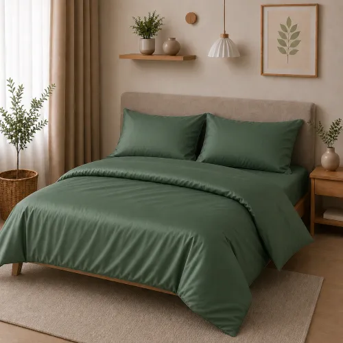 Комплект постельного белья Сатин TEENAGER Satin Light Pro 10-017 Green Olive - 1