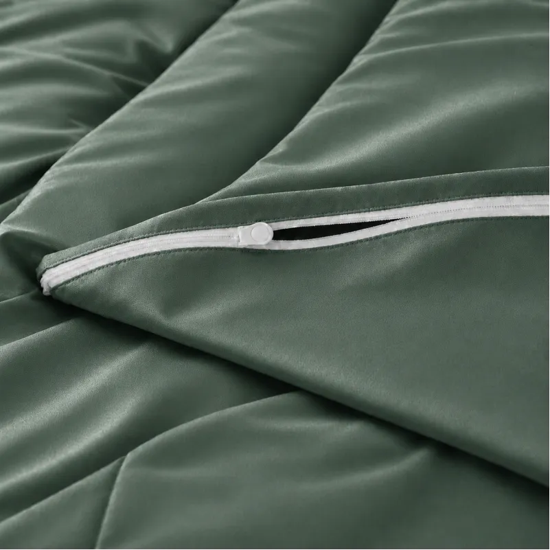 Комплект постільної білизни Сатин JUNIOR Satin Light Pro 10-017 Green Olive Фото - 9