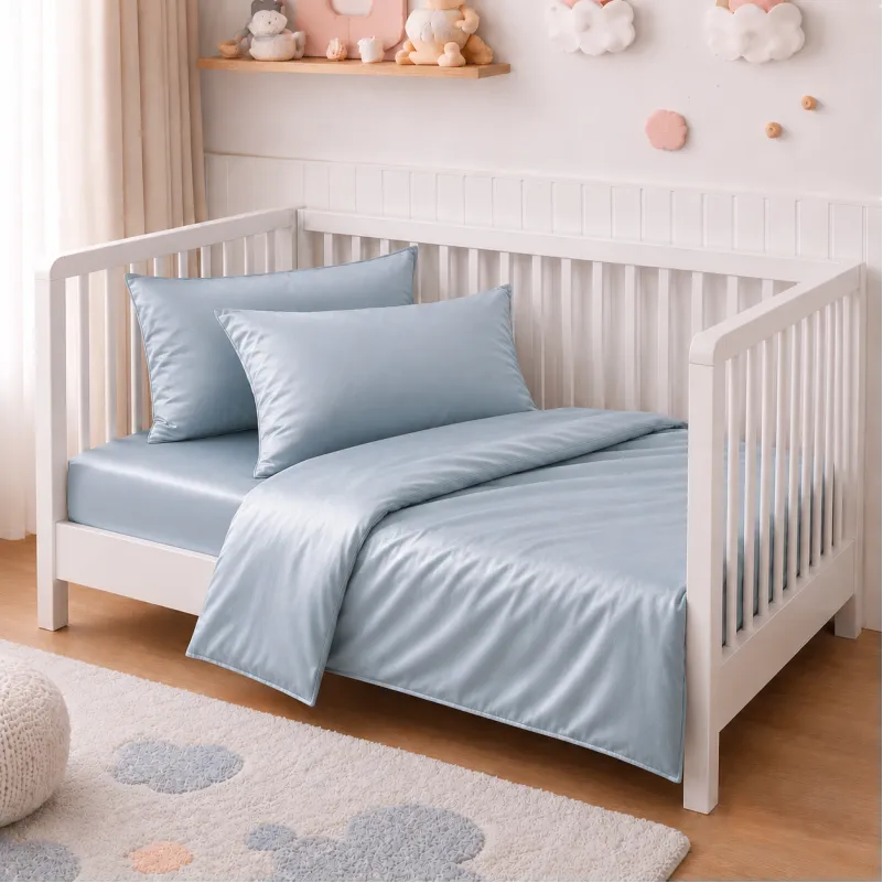 Комплект постільної білизни Сатин BABY Satin Light Pro 10-019 Gray-blue