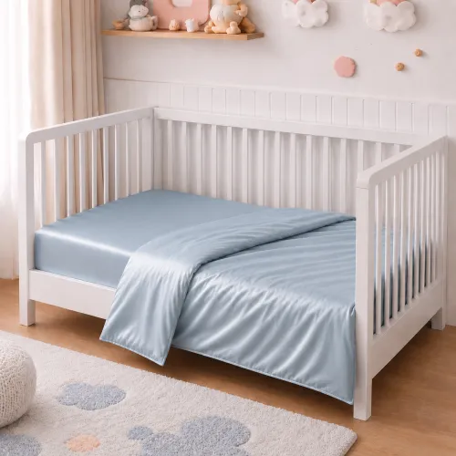Комплект постільної білизни Сатин BABY Satin Light Pro 10-019 Gray-blue - 5