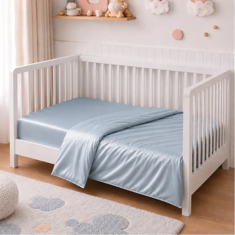 Комплект постільної білизни Сатин BABY Satin Light Pro 10-019 Gray-blue - 4