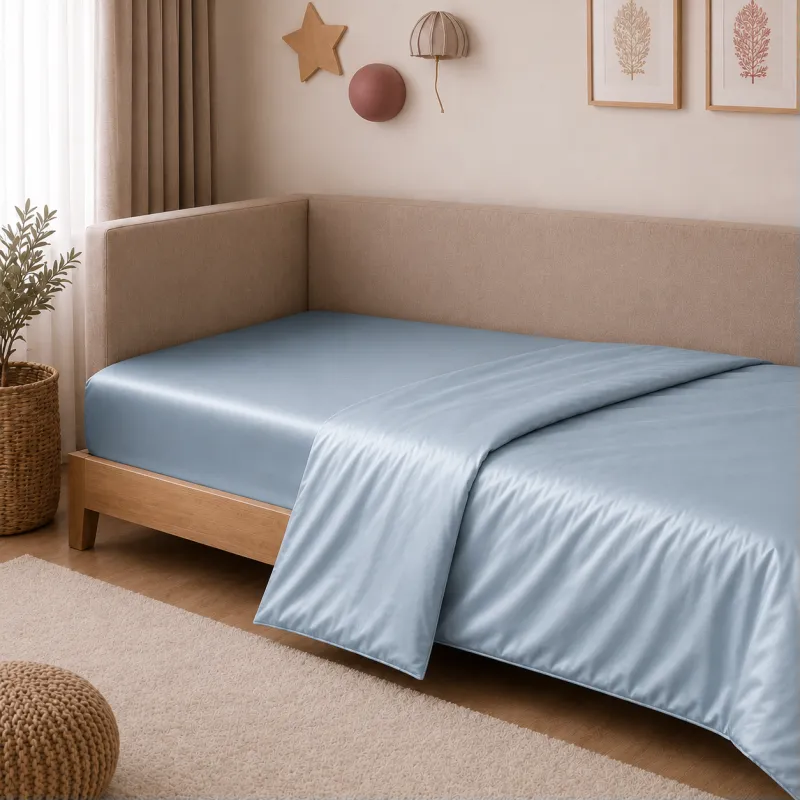 Комплект постільної білизни Сатин JUNIOR Satin Light Pro 10-019 Gray-blue - 4