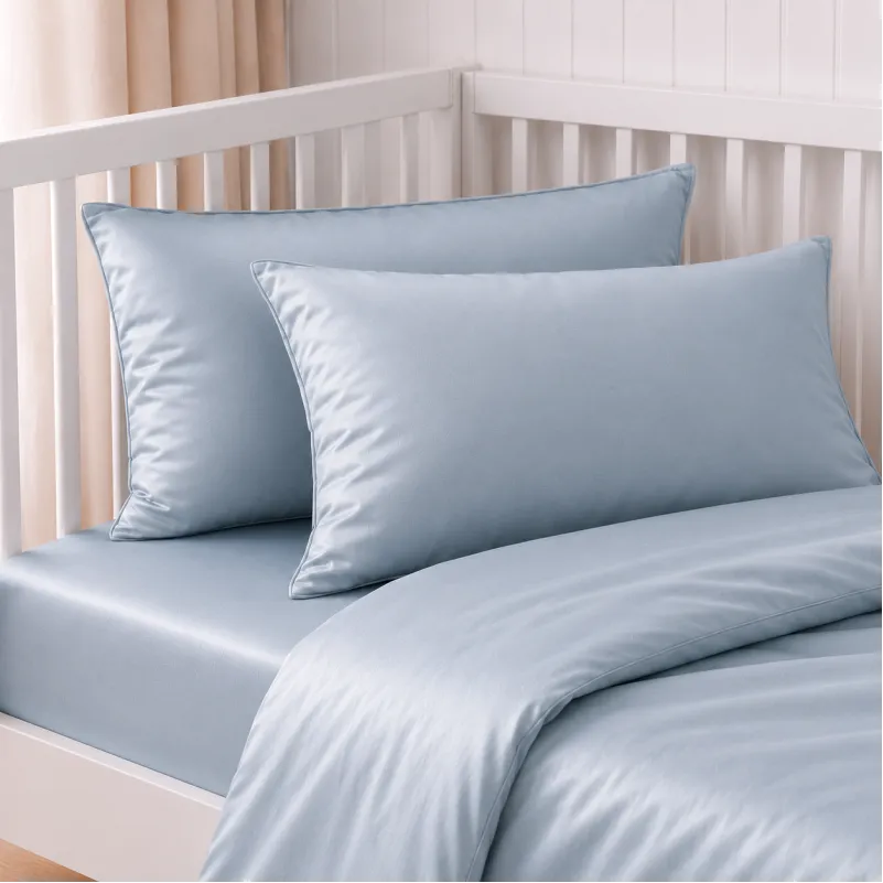 Комплект постільної білизни Сатин BABY Satin Light Pro 10-019 Gray-blue Фото - 6