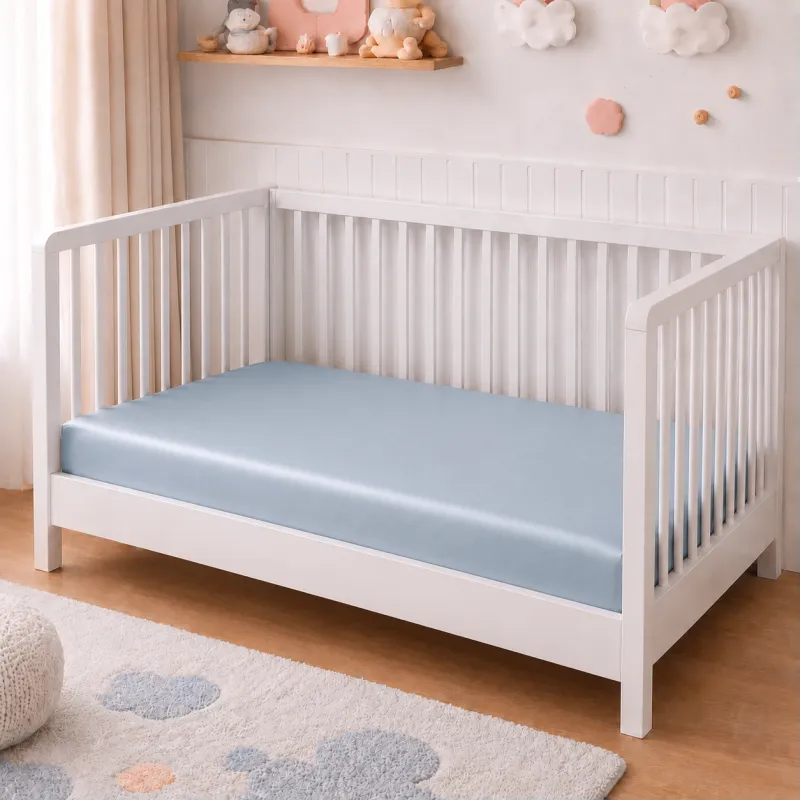 Комплект постільної білизни Сатин BABY Satin Light Pro 10-019 Gray-blue Фото - 7