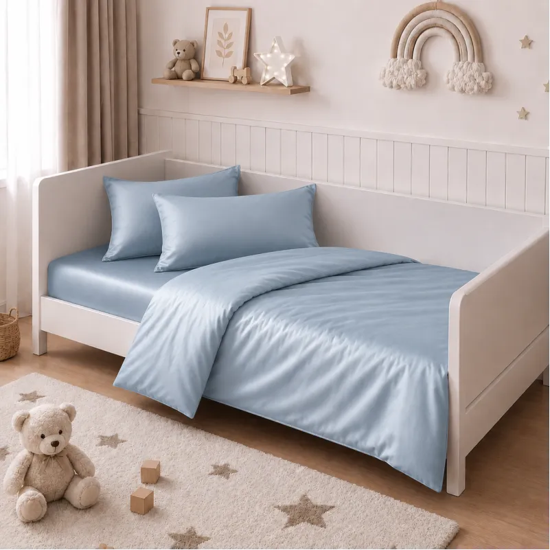 Комплект постельного белья Сатин LITTLE KIDS Satin Light Pro 10-019 Gray-blue