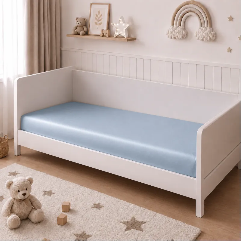 Комплект постельного белья Сатин LITTLE KIDS Satin Light Pro 10-019 Gray-blue Фото - 6