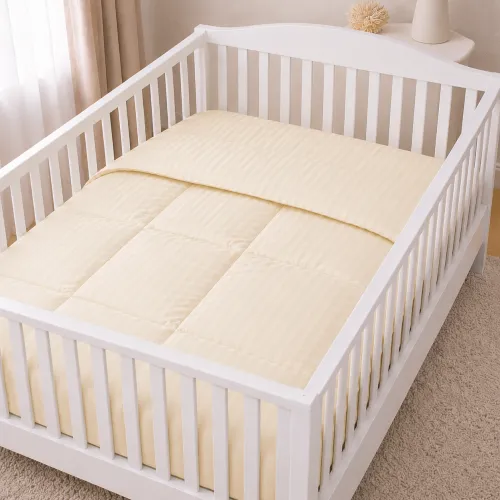 Комплект постельного белья Сатин BABY Satin Stripe 30-0002 Soft Yellow - 5
