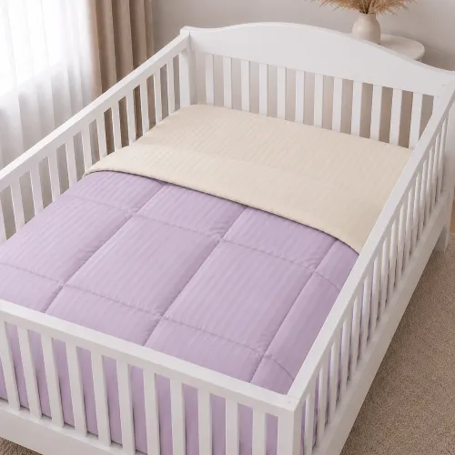 Комплект постельного белья Сатин BABY Satin Stripe 30-0007 + 30-0004 Evanjalin - 5