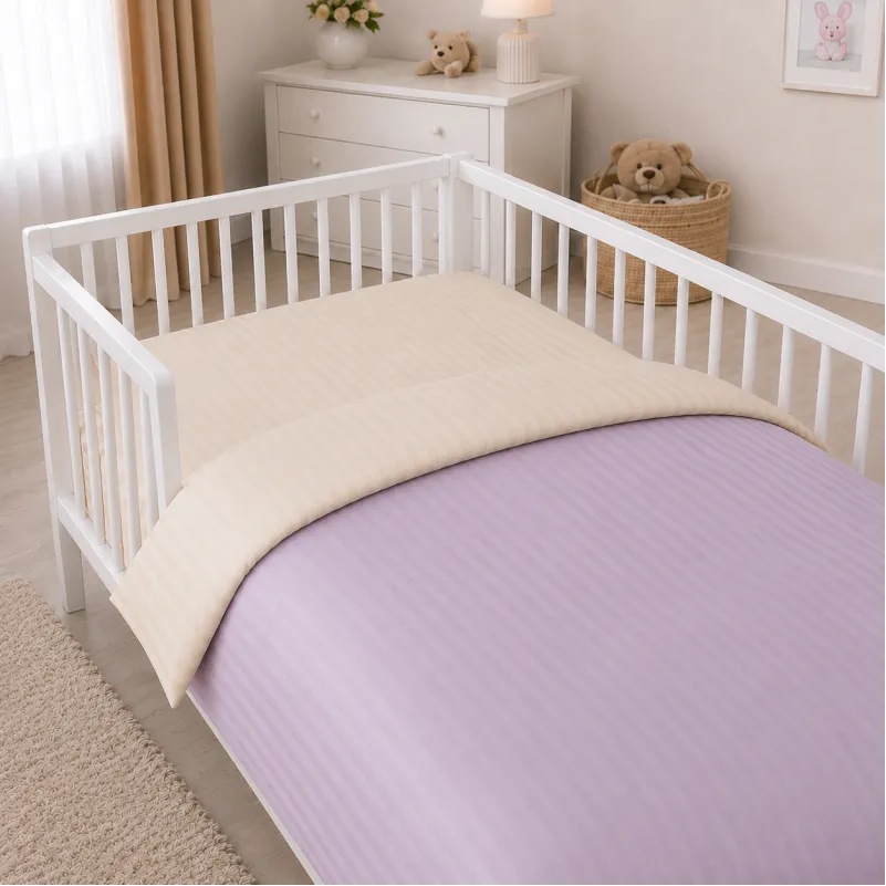 Комплект постельного белья Сатин LITTLE KIDS Satin Stripe 30-0007 + 30-0004 Evanjalin - 4