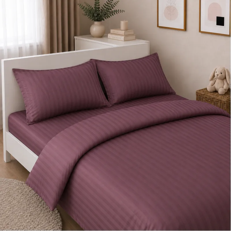  Комплект постельного белья Сатин JUNIOR Satin Stripe 30-0008 Smoky Pink