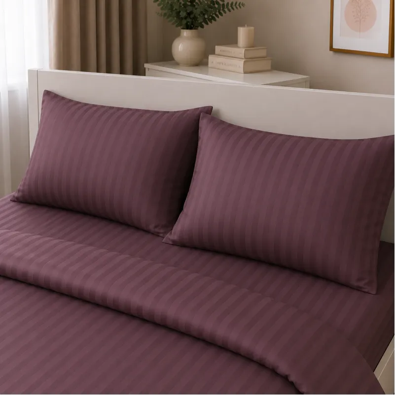  Комплект постельного белья Сатин JUNIOR Satin Stripe 30-0008 Smoky Pink Фото - 7