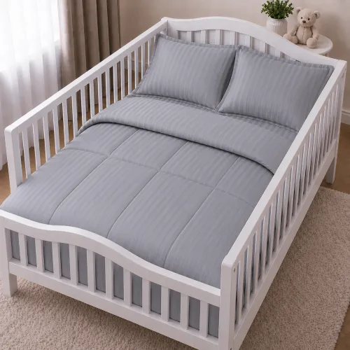 Комплект постельного белья Сатин BABY Satin Stripe 30-0010 + 30-0001 Widad - 1