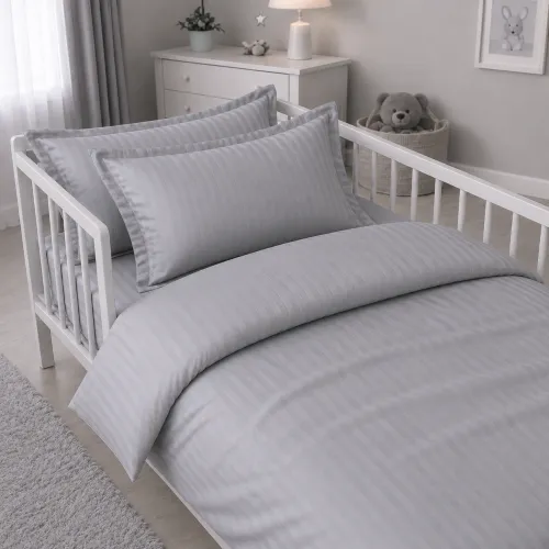 Комплект постельного белья Сатин LITTLE KIDS Satin Stripe 30-0010 + 30-0001 Widad - 1