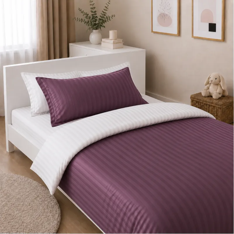 Комплект постільної білизни Сатин JUNIOR Satin Stripe 30-0008 + 30-0001 Bethseda
