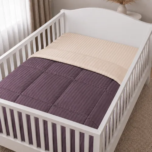 Комплект постельного белья Сатин BABY Satin Stripe 30-0008 + 30-0004 Waleis - 5
