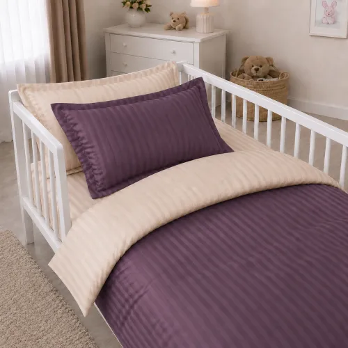 Комплект постельного белья Сатин LITTLE KIDS Satin Stripe 30-0008 + 30-0004 Waleis - 1