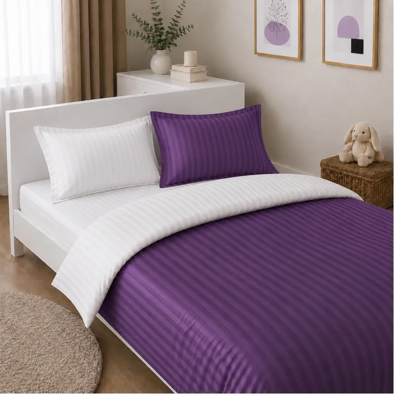 Комплект постельного белья Сатин JUNIOR Satin Stripe 30-0009 + 30-0001 Belinda