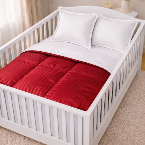 Комплект постельного белья Сатин BABY Satin Stripe 30-0018 + 30-0001 Feinarina - 1