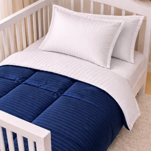 Комплект постельного белья Сатин LITTLE KIDS Satin Stripe 30-0020 + 30-0001 Naskirin