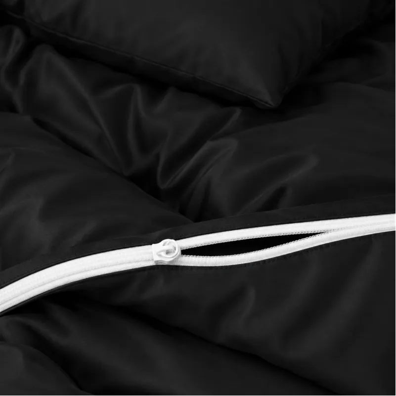 Комплект постільної білизни Сатин JUNIOR 0848 Blue Black Фото - 7