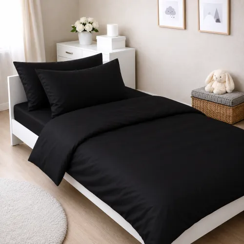  Комплект постельного белья Сатин JUNIOR 0848 Blue Black - 1