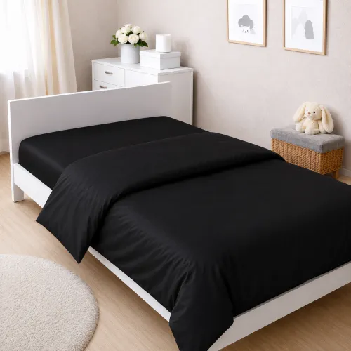  Комплект постельного белья Сатин JUNIOR 0848 Blue Black - 5