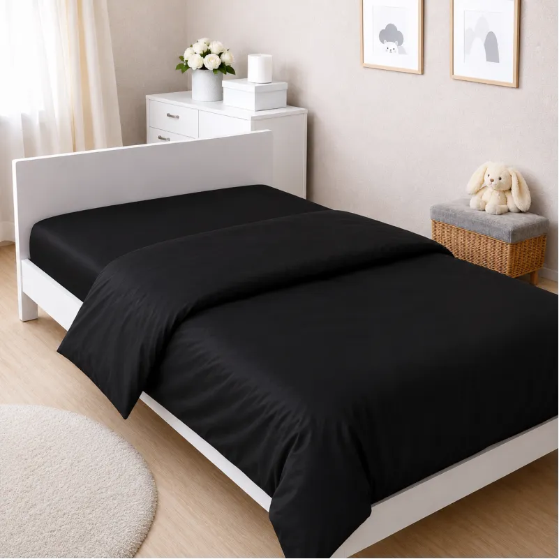 Комплект постільної білизни Сатин JUNIOR 0848 Blue Black - 4