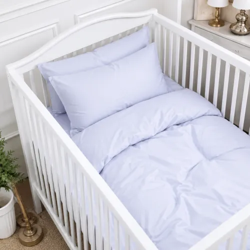 Комплект постельного белья Сатин BABY 0843 Grey Blue - 1