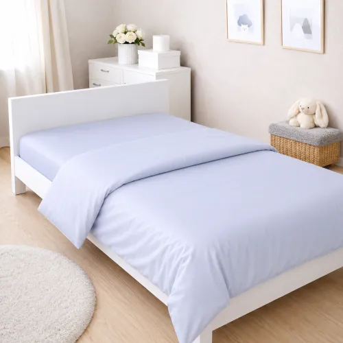 Комплект постельного белья Сатин JUNIOR 0843 Grey Blue - 5
