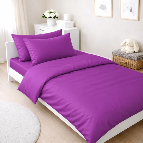 Комплект постільної білизни Сатин JUNIOR 0846 Lilac - 1