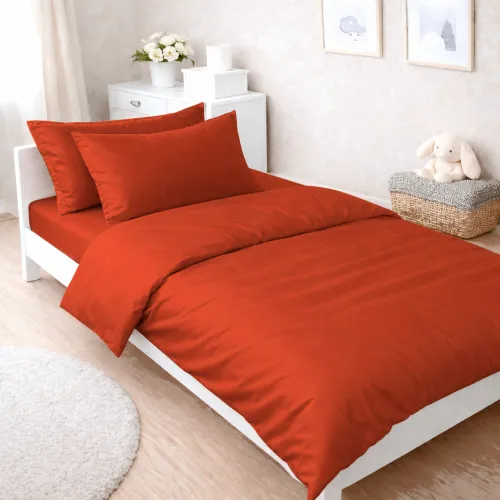 Комплект постельного белья Сатин JUNIOR 0081 Terracotta - 1