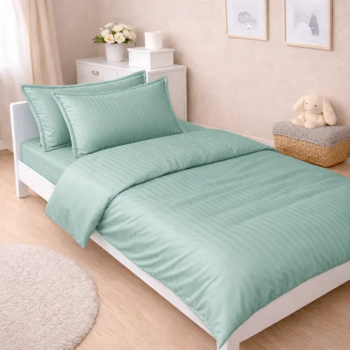 Комплект постельного белья Сатин JUNIOR Satin Stripe 30-0013 Azure - 1