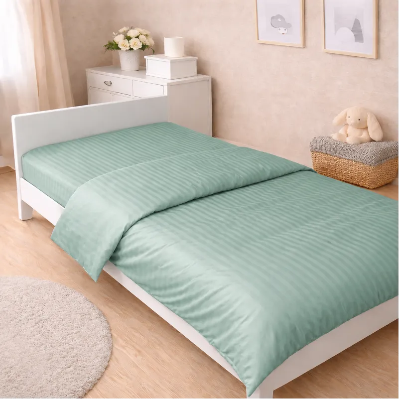 Комплект постільної білизни Сатин JUNIOR Satin Stripe 30-0013 Azure Фото - 6
