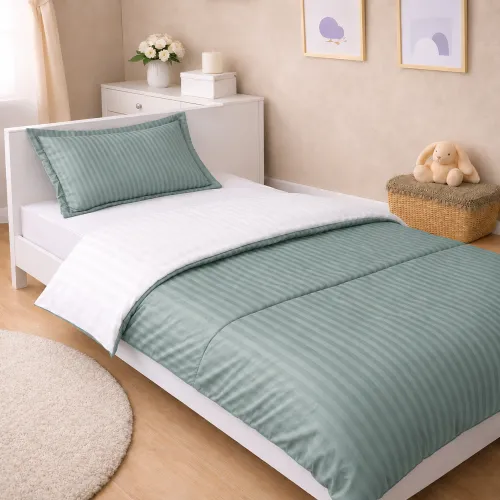 Комплект постельного белья Сатин JUNIOR Satin Stripe 30-0015 + 30-0001 Galiena - 1
