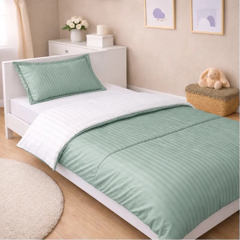 Комплект постільної білизни Сатин JUNIOR Satin Stripe 30-0013 + 30-0001 Gilberta