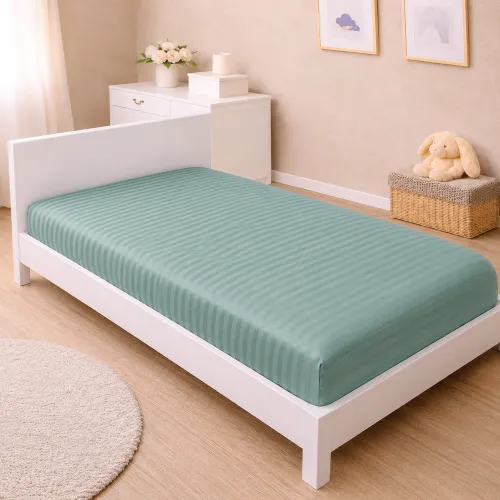 Комплект постільної білизни Сатин TEENAGER Satin Stripe 30-0015 Green Wave - 5