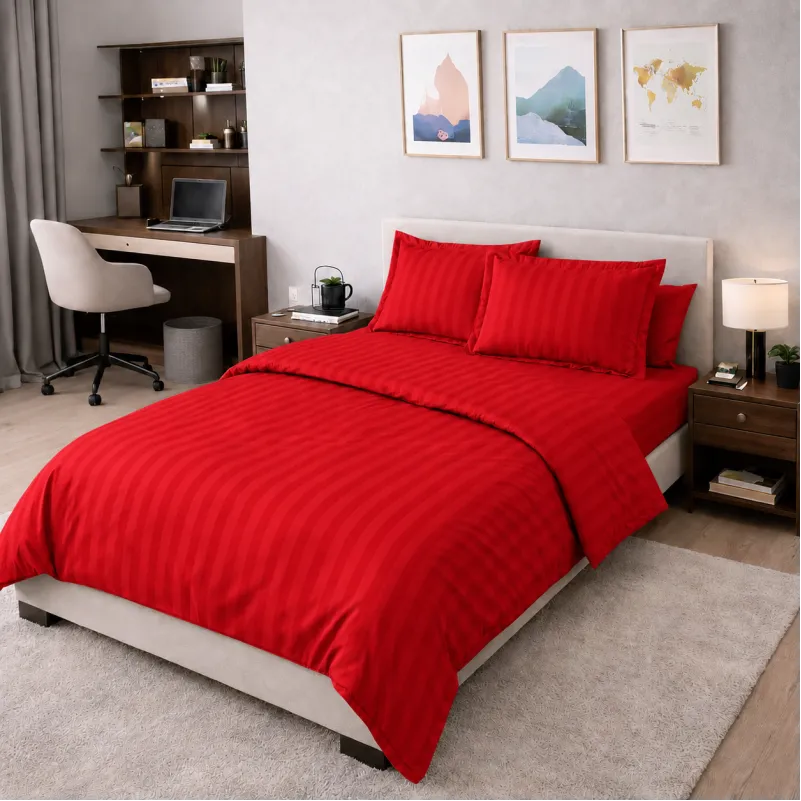 Комплект постільної білизни Сатин TEENAGER Satin Stripe 30-0018 Red