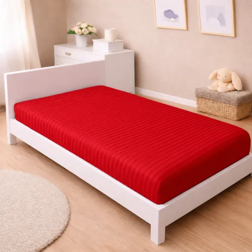 Комплект постельного белья Сатин JUNIOR Satin Stripe 30-0018 Red - 5