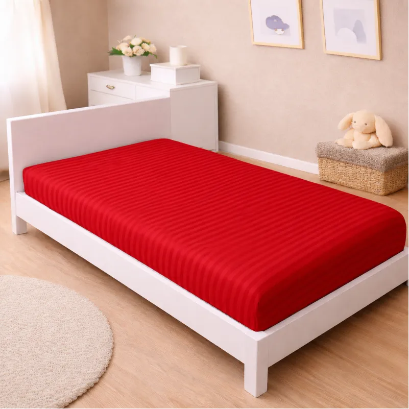 Комплект постільної білизни Сатин JUNIOR Satin Stripe 30-0018 Red - 4