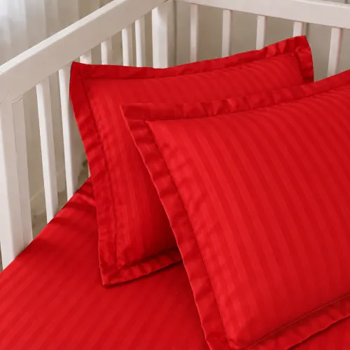 Комплект постельного белья Сатин BABY Satin Stripe 30-0018 Red - 5