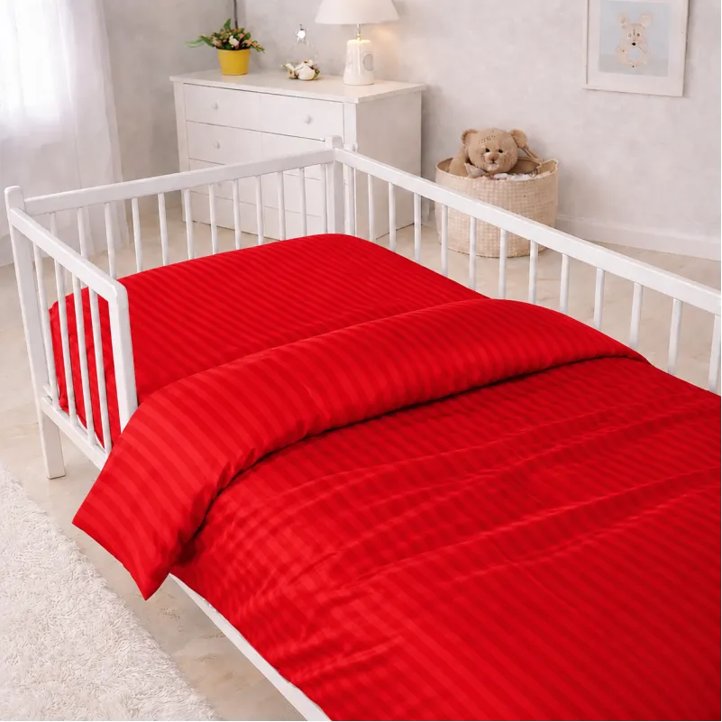Комплект постельного белья Сатин LITTLE KIDS Satin Stripe 30-0018 Red - 4