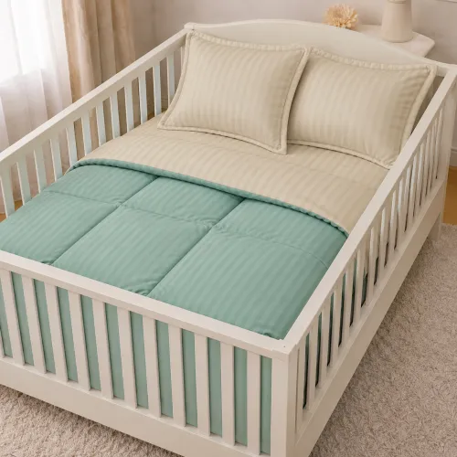 Комплект постільної білизни Сатин BABY Satin Stripe 30-0013 + 30-0002 Sensuous - 1