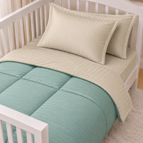 Комплект постільної білизни Сатин LITTLE KIDS Satin Stripe 30-0013 + 30-0002 Sensuous - 1