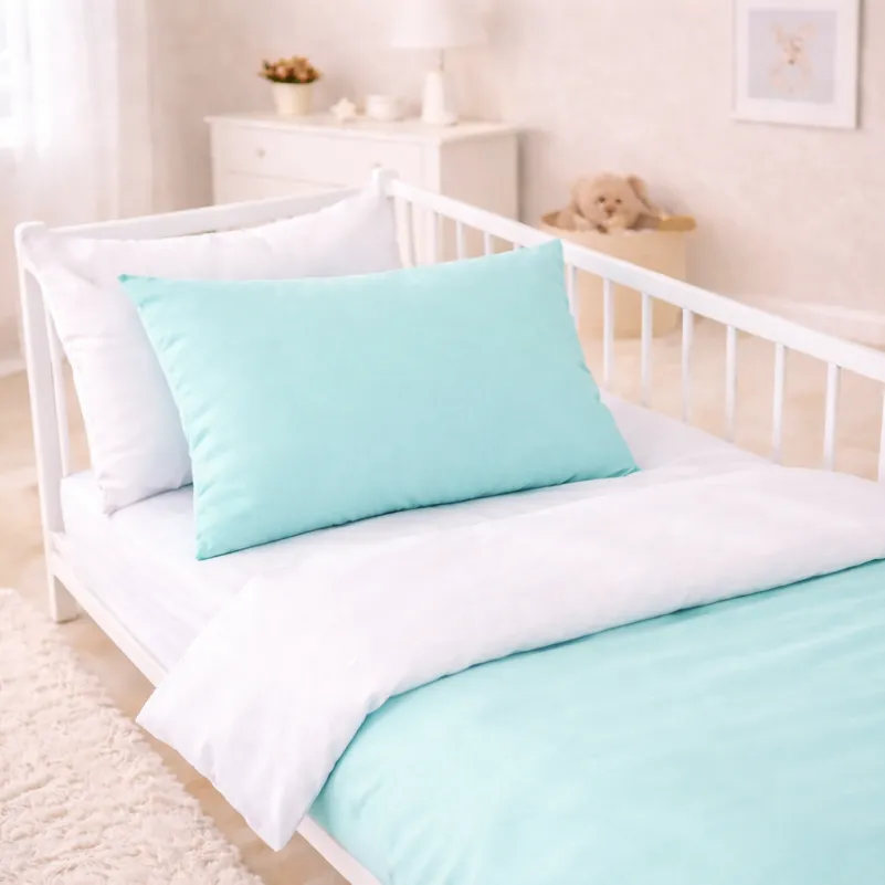 Комплект постельного белья  Бязь BABY White-mint (11-2107+11-2208)