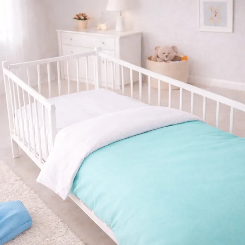 Комплект постельного белья  Бязь BABY White-mint (11-2107+11-2208) Фото - 6