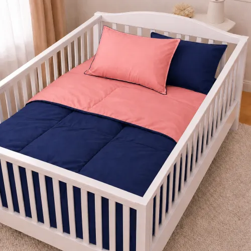 Комплект постельного белья Сатин BABY Satin Premium Delphinium 0132+4058 - 1